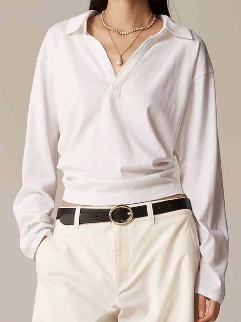 NWT  with defects J.Crew Vintage jersey johnny-collar shirt Size XL